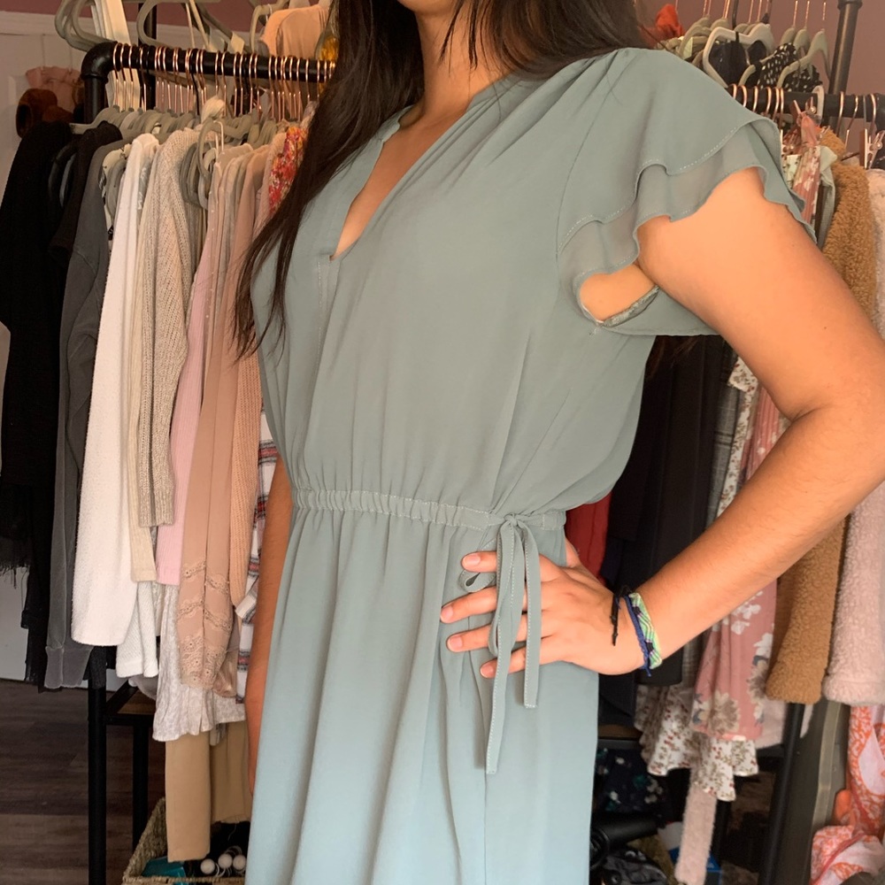 Olive green dress